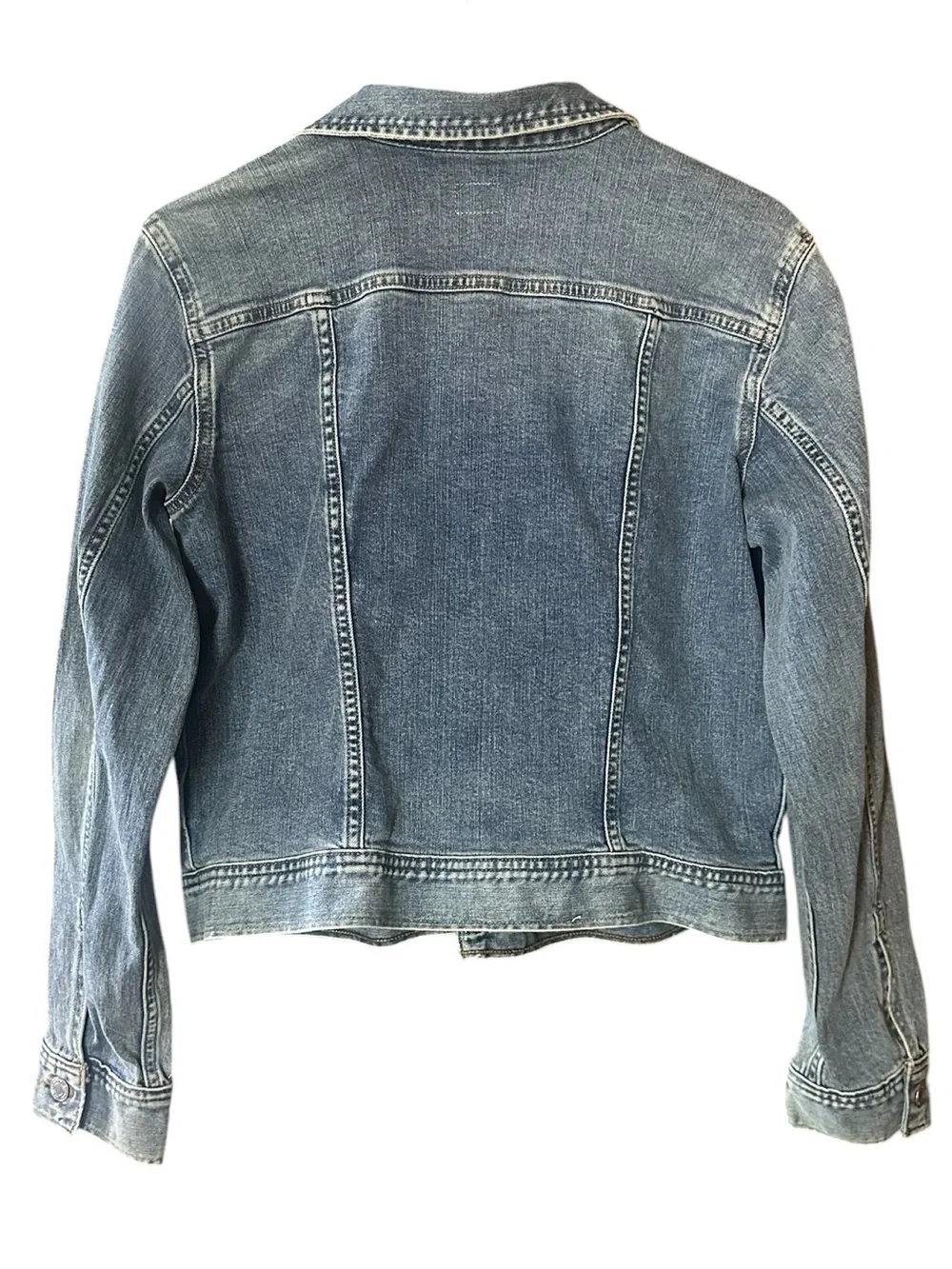 Ralph Lauren Denim Military Star Embroidered Flower Collector Jean Jacket Sz 14 - Picture 5 of 12